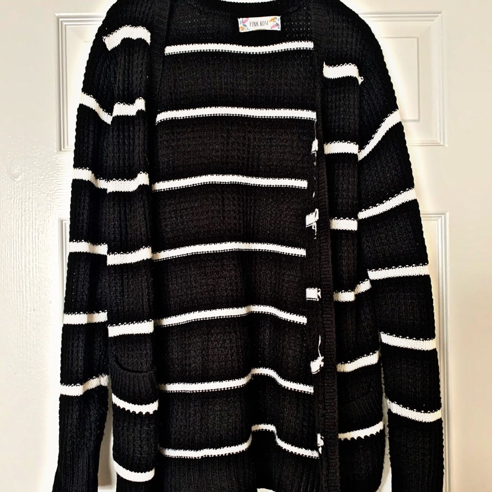 XL Striped Cardigan